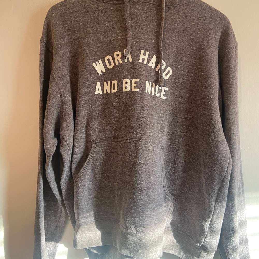 Sub_Urban Riot Charcoal Hoodie - work hard and be nice